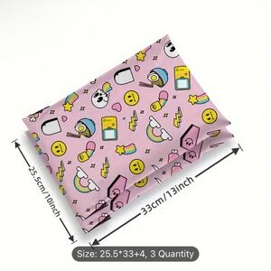 Pink Cartoon 10x13 Polymailers, Pack of 25